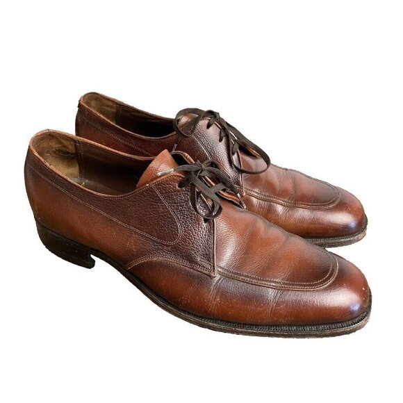 Florsheim Derby Dress Shoes Men\'s 11B Apron Toe Lace Up Brown Cherry Leather main image 10